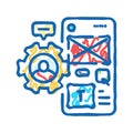 user centered design ucd icon doodle illustration Royalty Free Stock Photo