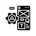 user centered design ucd glyph icon vector illustration Royalty Free Stock Photo