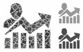 User chart Composition Icon of Irregular Pieces Royalty Free Stock Photo