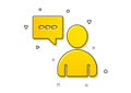 User communication icon. Profile sign. Vector