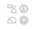User communication line icon. Profile sign. Vector