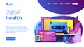 Digital wellbeing concept landing page.