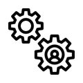 User configure vector thin line icon Royalty Free Stock Photo