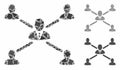 User connections Composition Icon of Irregular Elements