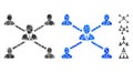 User Connections Composition Icon of Round Dots