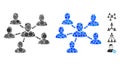 User Connections Mosaic Icon of Circles