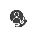 User contact call vector icon