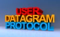 user datagram protocol on blue Royalty Free Stock Photo