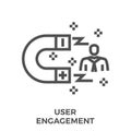 User engagement line icon