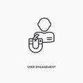 User Engagement outline icon. Simple linear element illustration. Isolated line User Engagement icon on white background. Thin