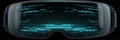 Exploring Immersive Virtual Reality With a Headset Featuring an Illuminated Digital Display for Interactive Experiences Royalty Free Stock Photo