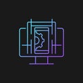 User experience design gradient vector icon for dark theme Royalty Free Stock Photo