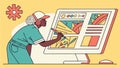 User Experience Design and Interface Development, vector design Generative AI Royalty Free Stock Photo