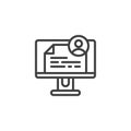 User experience document line icon