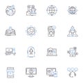 User experience line icons collection. Intuitive, Navigation, Empathy, Interaction, Seamless, Feedback, User-friendly
