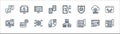 User experience line icons. linear set. quality vector line set such as planing, website, global, seo, cloud, usability, product,