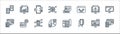User experience line icons. linear set. quality vector line set such as responsive, usability, global, checklist, warning,