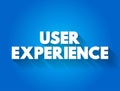 User Experience text quote, business concept