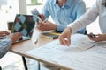 User experience UX designer designing web on smart phone layout. UI developer planning working on mobile application prototype Royalty Free Stock Photo