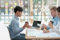 User experience UX designer designing web on smart phone layout. UI developer planning working on mobile application prototype Royalty Free Stock Photo