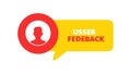 User Feedback Icon for Customer Service and Reviews, vector design Generative AI Royalty Free Stock Photo