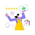 User feedback and website rating abstract concept vector illustration. Royalty Free Stock Photo