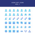 User filled outline icon set vol1 Royalty Free Stock Photo