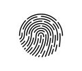 User finger scan icon. Fingerprint touch biometric id symbol. Modern account thumbprint identification security sign Royalty Free Stock Photo