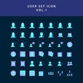 User  flat style design icon set vol1 Royalty Free Stock Photo