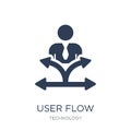 User flow icon. Trendy flat vector User flow icon on white background from Technology collection