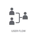 User flow icon. Trendy User flow logo concept on white background from Technology collection Royalty Free Stock Photo