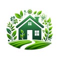 User-Friendly: Green Home Button for Intuitive Navigation, Generative AI.
