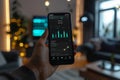 User friendly interface of an app displaying home energy use patterns