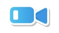 UserFriendly Video Camera Icon, Smooth UI Vector Design Generative AI Royalty Free Stock Photo