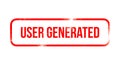 User generated Content - red grunge rubber, stamp Royalty Free Stock Photo