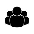 User group icon, isolated pictogram avatar of several people