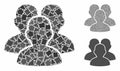 User group Mosaic Icon of Rough Items Royalty Free Stock Photo