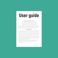 User guide document on table book manual.Vector illustration Royalty Free Stock Photo