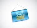 User guide hanging banner illustration design