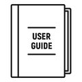 User guide icon, outline style