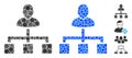 User Hierarchy Composition Icon of Circle Dots Royalty Free Stock Photo