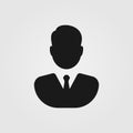 User icon of man in business suit. Male user icon for web site, app and UI design Royalty Free Stock Photo