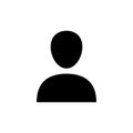 User icon. Person black symbol. Human avatar silhouette.