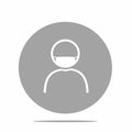 User Icon in trendy flat style with COVID-19 or coronavirus outbreak concept. Profile icons wearing a mask. Illustration vector