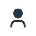 user icon vector from interface essentials concept. Thin line illustration of user editable stroke. user linear sign for use on