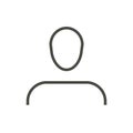User icon vector. Line social avatar symbol.