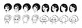 User icons avatars wearing masks