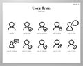 User icons Line pack Royalty Free Stock Photo