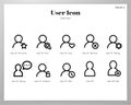 User icons Line pack Royalty Free Stock Photo