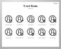 User icons Line pack Royalty Free Stock Photo